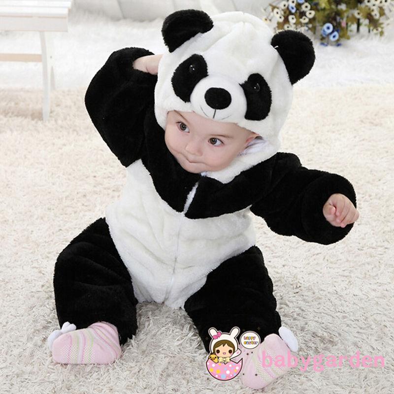 Bộ Áo Liền Quần Hình Gấu Trúc Cho Trẻ Sơ Sinh