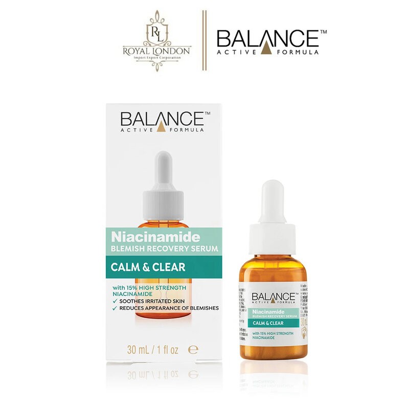 Tinh Chất Balance Active Formula Serum Ngừa Mụn Mờ Thâm 30ml Niacinamide 15% Blemish Recovery