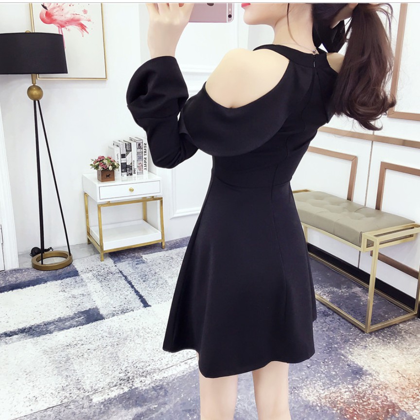 (R50) đầm ulzzang lệch vai kiểu cách size s đến xl ( có ảnh thật)