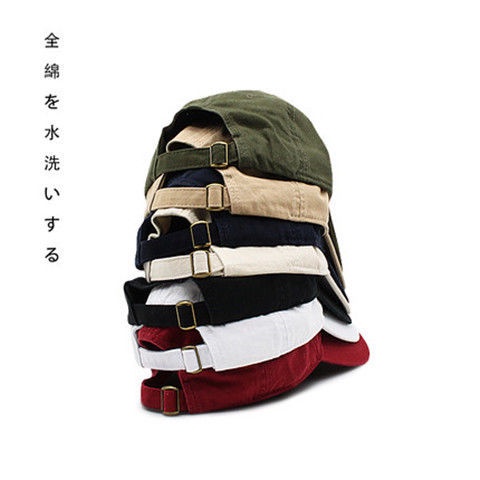 Mũ Lưỡi Trai Chất Liệu Cotton Mềm Màu Trơn Phong Cách Nhật Bản Thời Trang Mùa Hè Cho Nam Và Nữ