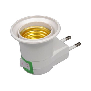Đui đèn e27 đui xoáy có công tắc tắt / bật kèm phích cắm tiện dụng - Phích cắm đui đèn có công tắc 3in1