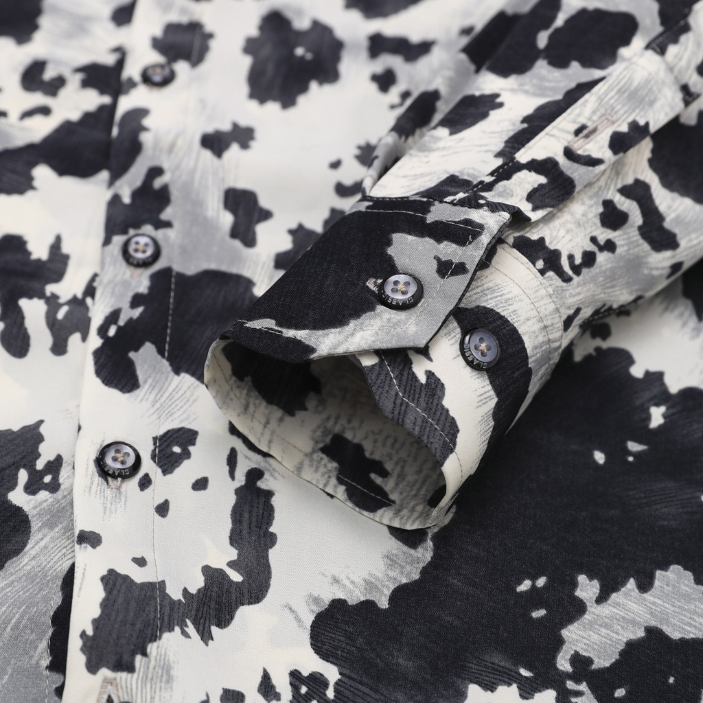Áo Sơ Mi Nam, Sơ Mi Nam Tay Dài Hoạ Tiết Dairy Cows , Cổ Vest, Vải Lụa Cao Cấp Không Nhăn, Thoát Khí - ULTRA.B BX04 | BigBuy360 - bigbuy360.vn