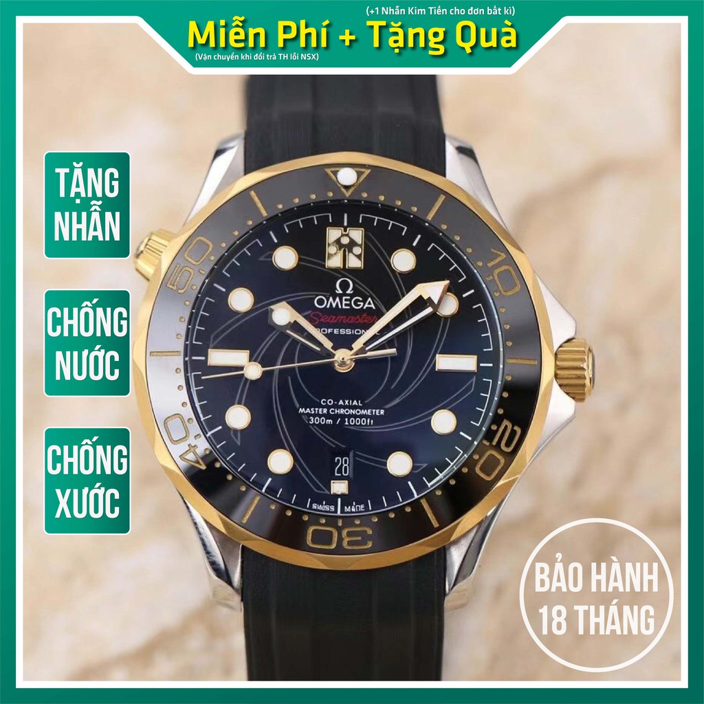 Đồng Hồ Nam OMG SEAMASTER 007, Máy Cơ Automatic TS, Chống Nước 300m Size 42mm [Bảo Hành 18 Tháng - 1 Đổi 1 Trong 15 Ngày