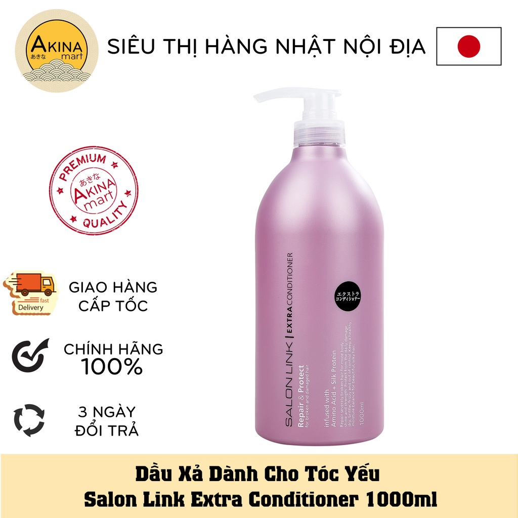 DẦU XẢ DÀNH CHO TÓC YẾU NHẬT BẢN KUMANO SALON LINK EXTRA SHAMPOO 1000ML