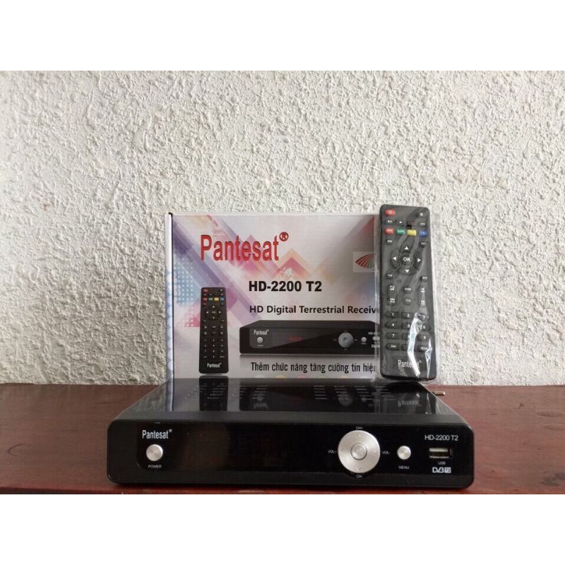 Đầu thu DVB T2 Pantasat - Model 2200 - thu hơn 50 kênh truyền hình trong nước miễn phí thuê bao