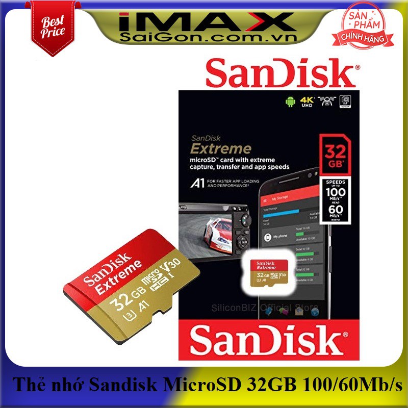 THẺ NHỚ MICROSDHC A1 100/60 MB/S 32GB EXTRAME