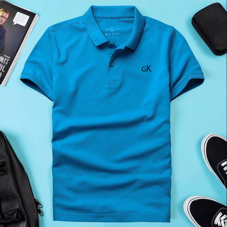 Fashion Áo Polo Nam Trơn Văn Phòng Trẻ Trung In Họa TIết Chữ Zenkocs3 MEN TOP 241 V5