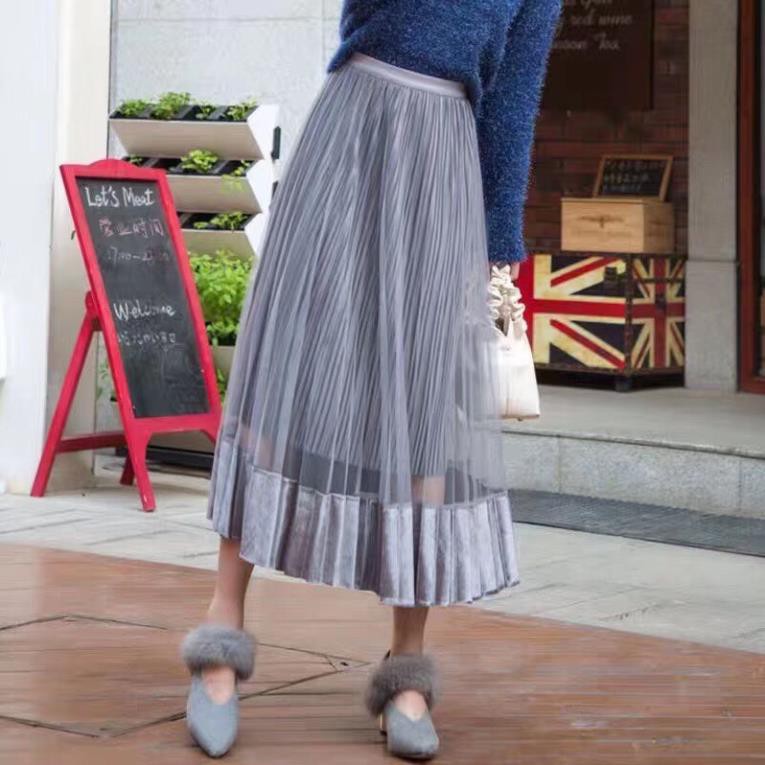 Chân Váy Xếp Ly Dáng Dài 2 Lớp Cực Điệu Cực Xinh | BigBuy360 - bigbuy360.vn