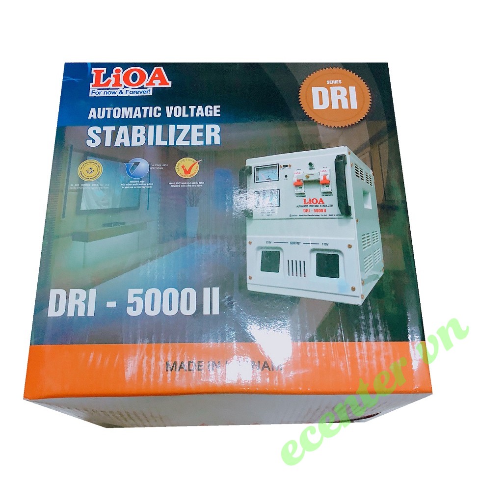 Ổn áp 1 pha LIOA DRI-5000 II 5.0kVA điện áp vào 90V - 250V ( Thế hệ mới 2018 )