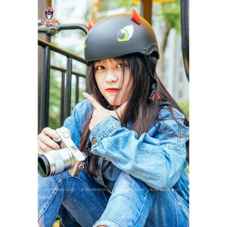 Nón bảo hiểm 2 sừng siêu xinh (người lơn)