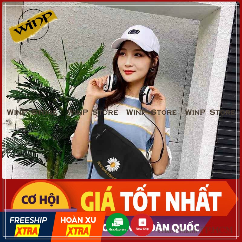 Túi bao tử đeo chéo hoa cúc rơi cánh cho cả nam và nữ cực tiện lợi,chất vải kaki hàn quốc dày dặn bao đẹp | BigBuy360 - bigbuy360.vn