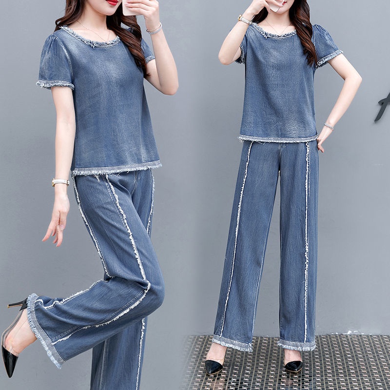 Bộ Đồ Denim Dáng Rộng Phong Cách Thời Trang Hàn Quốc Mới 2022