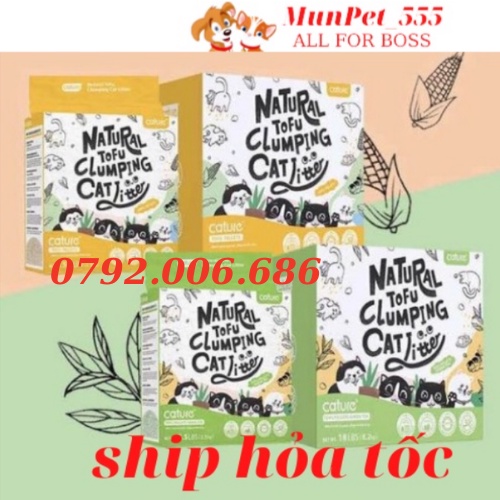 Cát vệ sinh cho mèo đậu nành hữu cơ Natural Tofu nhập khẩu loại 6l túi 2,4kg