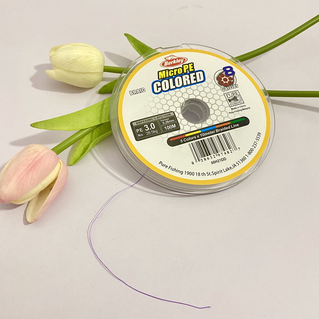 Dù Câu Cá Cao Cấp PE Berkley 100M Sử Dụng Công Nghệ Nhuộm 7 Màu Của Đức, Siêu Dai Siêu Tải Trọng - Sanami Fishing