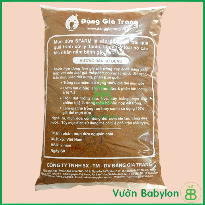 Mụn Xơ Dừa Đã Qua Xử Lý 5DM3 Giá Thể Mụn Dừa Trồng Cây