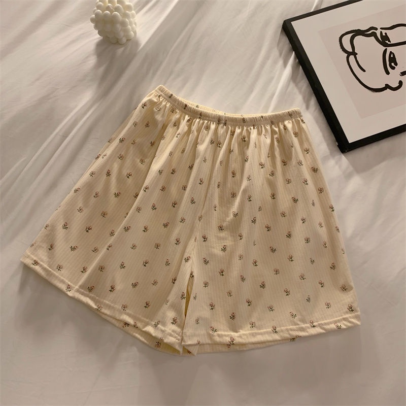 Quần Short Dáng Rộng In Họa Tiết Hoa Dễ Thương Phong Cách Hàn Quốc Thời Trang Mùa Hè Cho Nữ