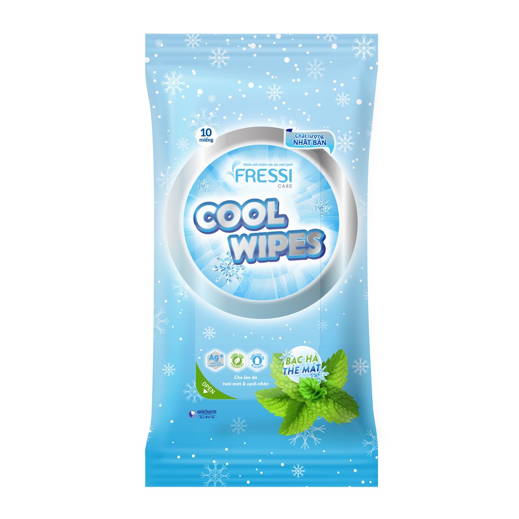 [MKB Gift] Khăn Ướt Chăm Sóc Da Fressi Care Cool - 10 Miếng/Gói