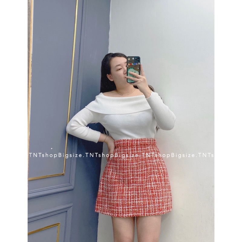 CHÂN VÁY DẠ ĐỎ [ TNT SHOP BIGSIZE 60KG 90KG ] | BigBuy360 - bigbuy360.vn