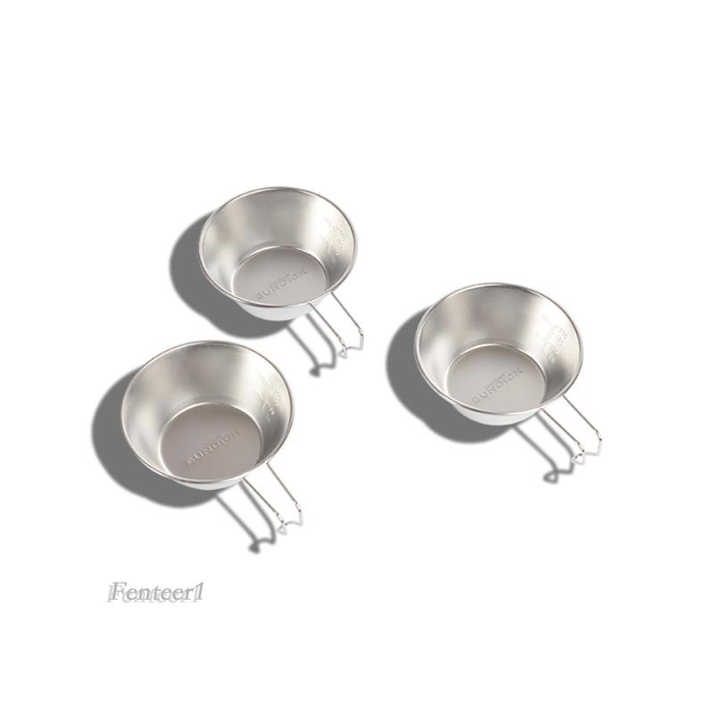 1 [Fenteer] Bát Ăn Bằng Thép Không Gỉ Dùng Cho Tiệc Nướng BBQ Ngoài Trời