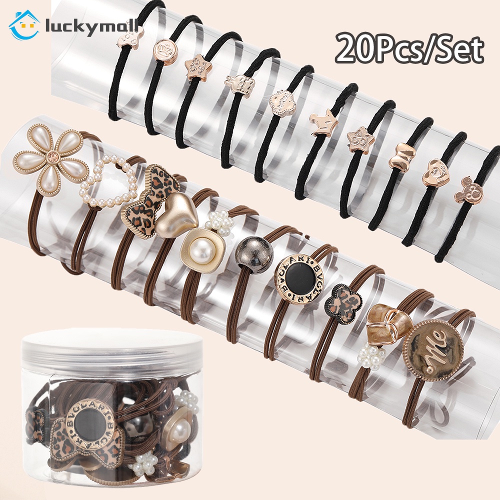 Set 20 dây cột tóc nữ thiết kế đa dạng thời trang