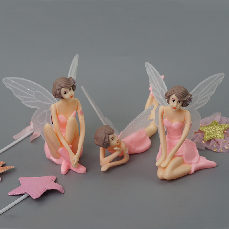Phụ kiện trang trí bánh kem [FREESHIP❤️] Bộ 3 cô gái thiên thần