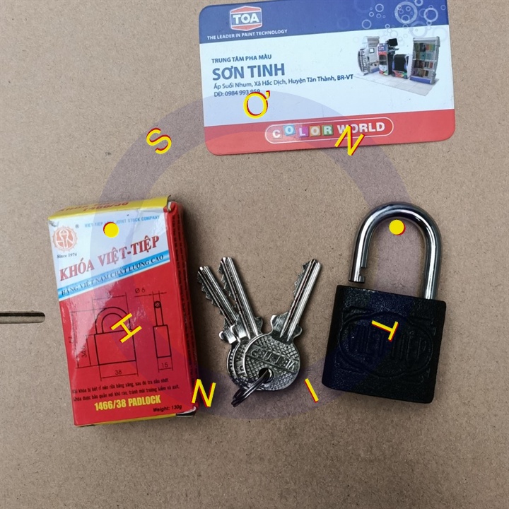 Khóa treo gang Việt Tiệp 3 chìa 1466/38 1466/45 1466/52 1466/63 không bấm