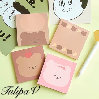 [50 tờ] Giấy note gấu cute TulipaV N199