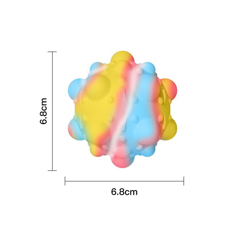 Pop it Fidget Toy Virus Ball Push Bubble Sensory Stress Relief Family Kid Game Decompression Ball Stress Relief