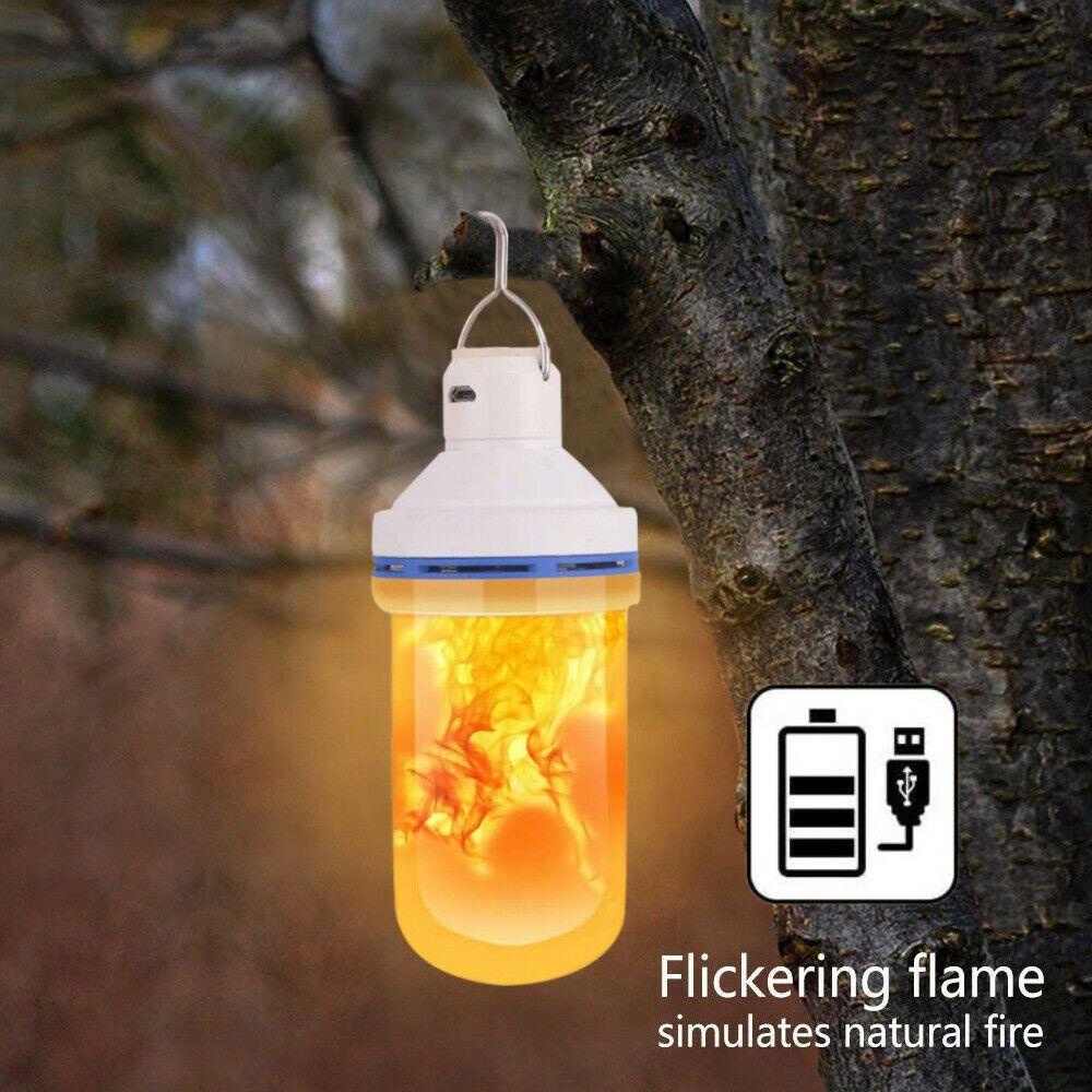 Bóng Đèn Trang Trí Sân Vườn Hình Ngọn Lửa Kèm Móc Treo Tiện Lợi