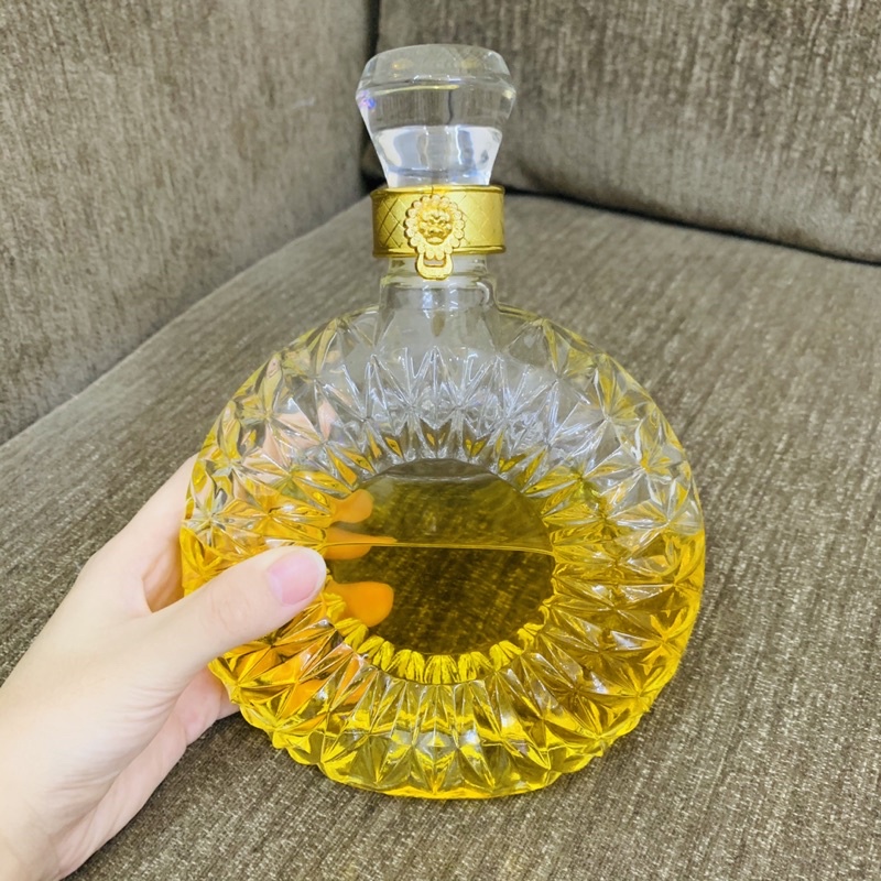 Chai, Bình Đựng Rượu Thủy Tinh Cao Cấp 500 ml. Mẫu XO Tròn