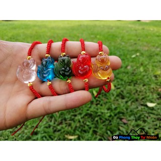 Vòng Tay Chỉ Đỏ May Mắn Mix Mặt Hồ Ly Đá