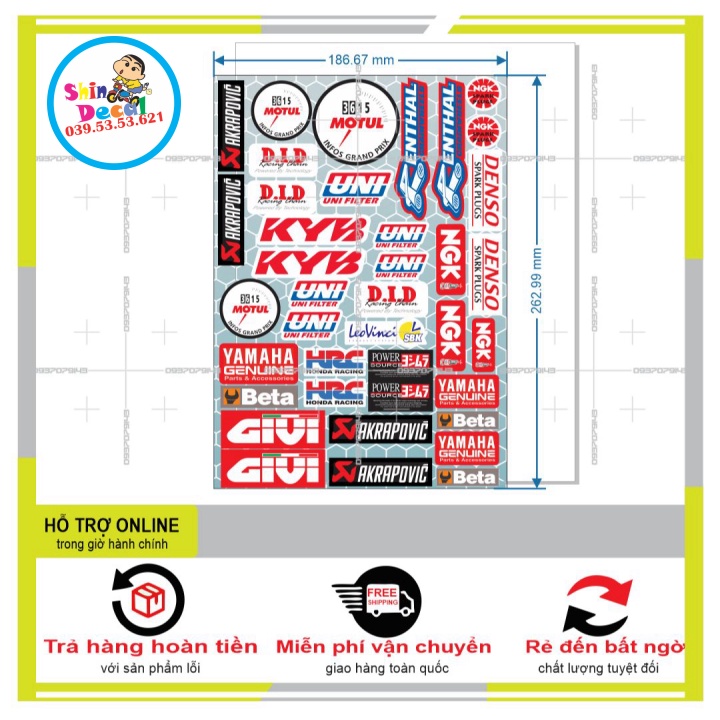 LOGO STICKER TRANG TRÍ XE MÁY 05 - SHINDECAL2