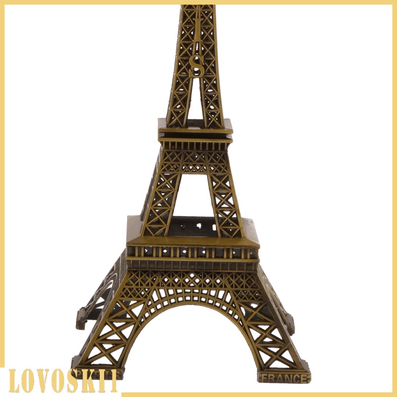 [LOVOSKI1]Retro Alloy Bronze Tone Paris Eiffel Tower Figurine Statue Model Decor