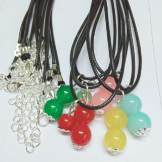 Dây chuyền đen hạt đá 10mm