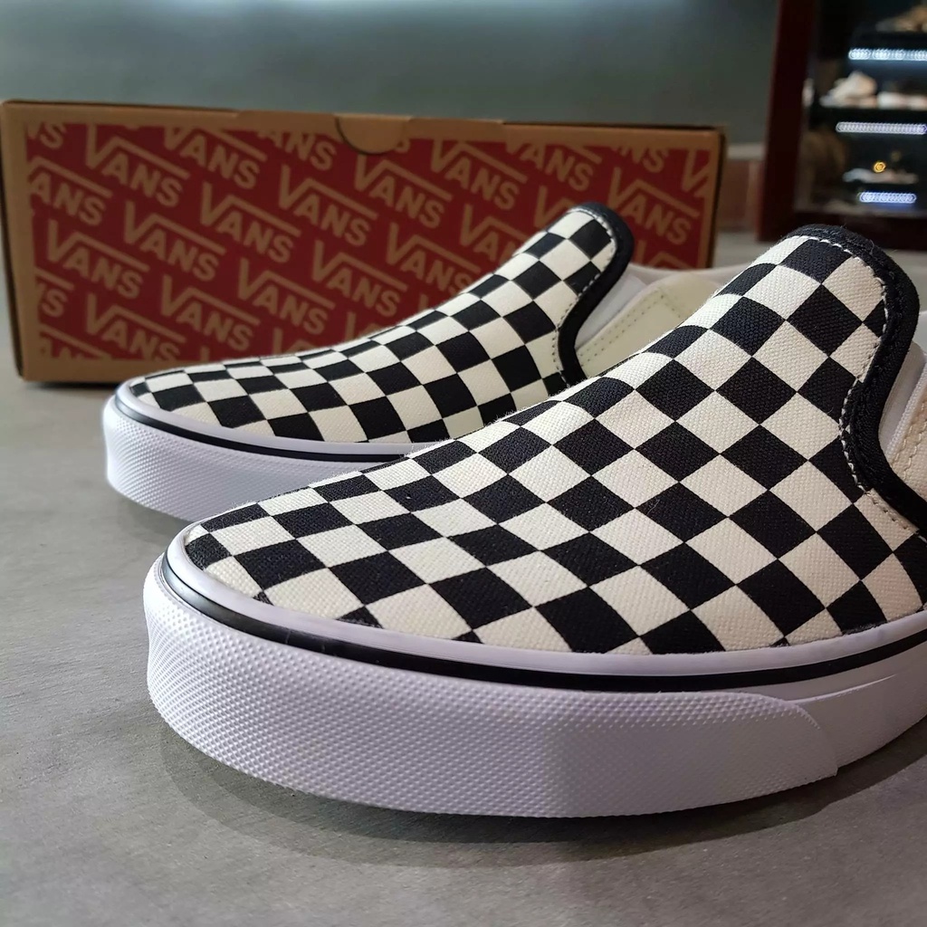 Giày chính hãng Vans Asher Slip-on 'Checkerboard' - VN000EYEBWW