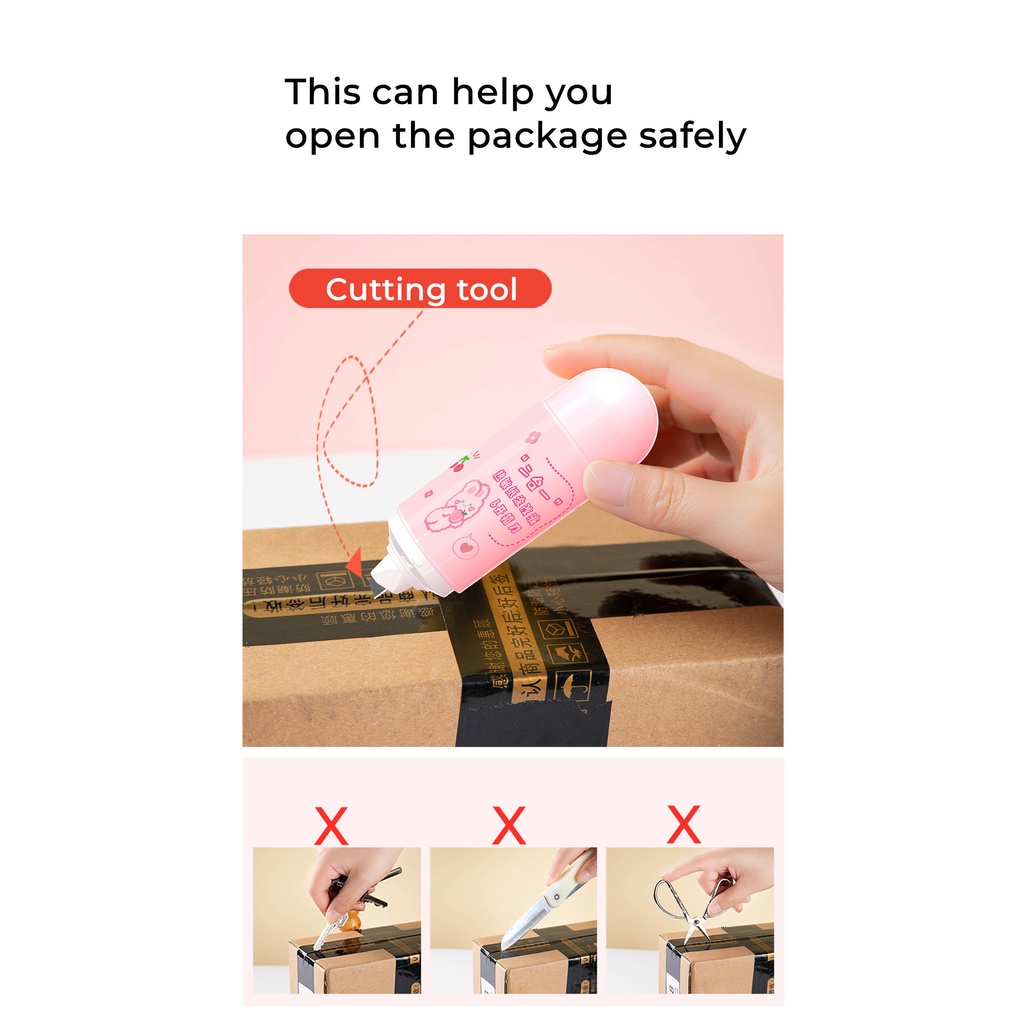 Dụng cụ cắt mở gói hàng và tẩy xóa giấy in nhiệt 20ml trong suốt 2 trong 1 nhanh khô bảo vệ thông tin riêng tư