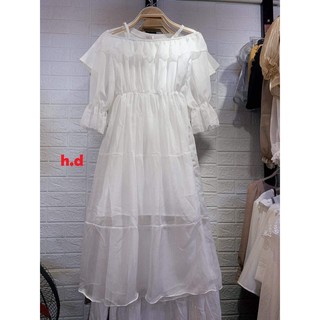 Váy voan 2 dây 2 lớp HDA0321