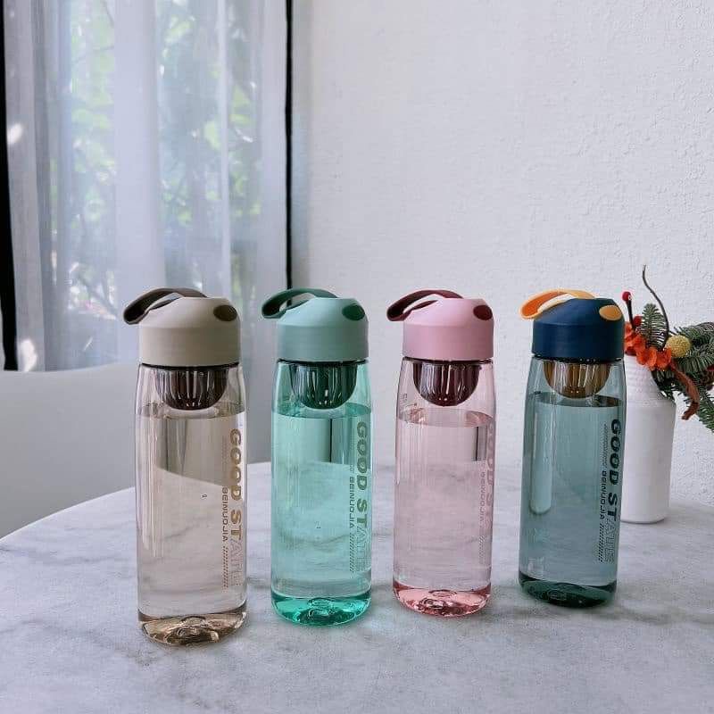 Bình nước nhựa thể thao có lọc trà 550ml