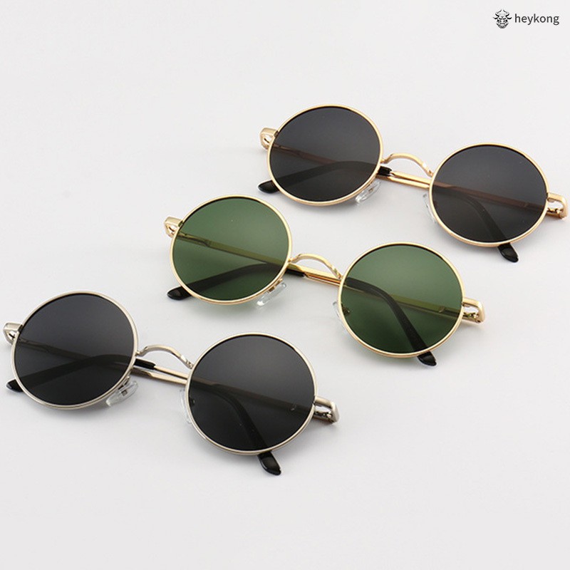 Vintage Retro Round Sunglasses Metal Circle Frame Casual Sunglasses for Men | BigBuy360 - bigbuy360.vn