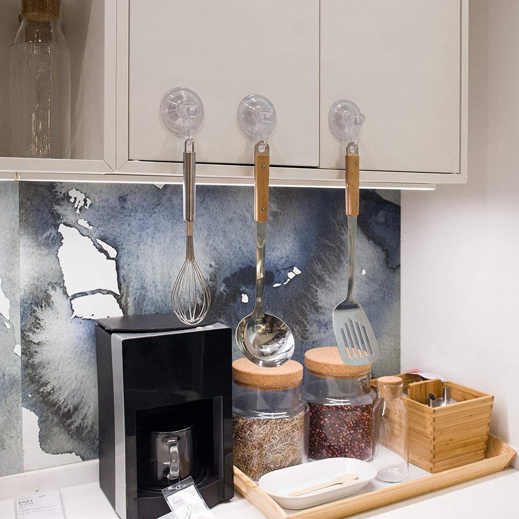 Giá Đỡ Móc Hít Chân Không Bằng Nhựa Trong Suốt Mịn Màng