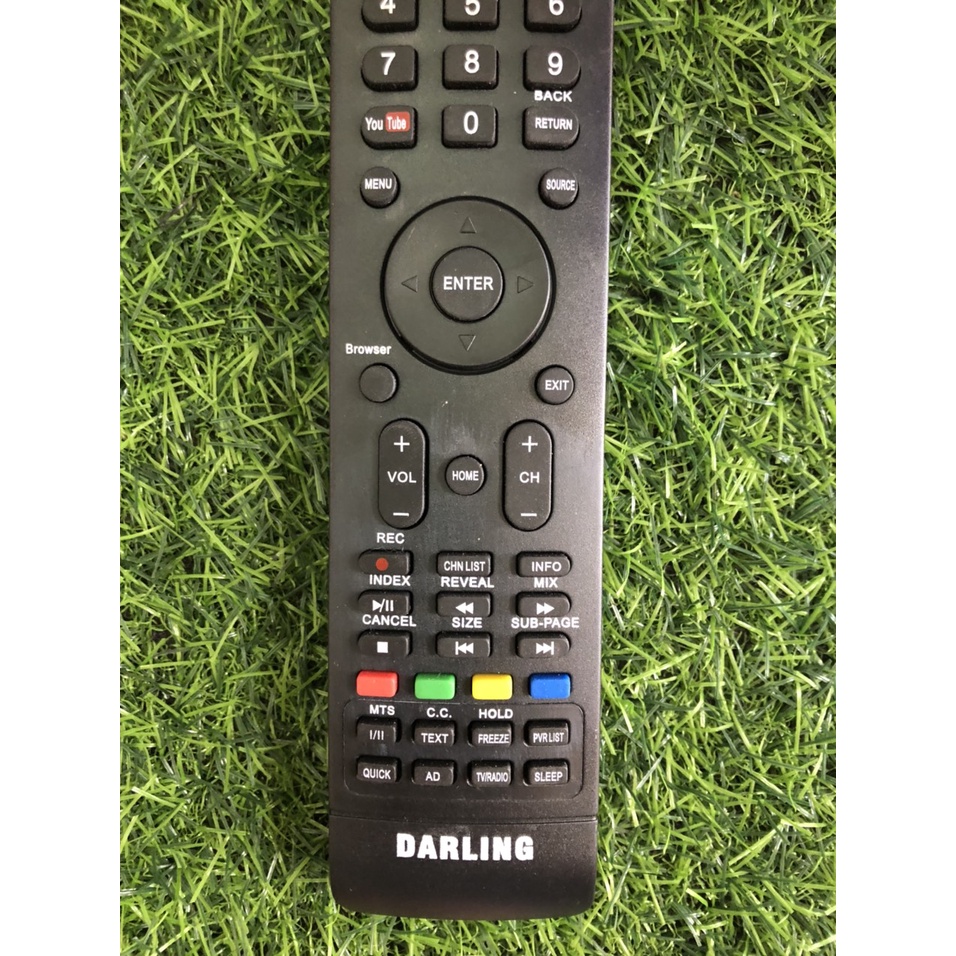 Điều khiển tivi DARLING có nút Youtube mé bên trái - Tặng Kèm Pin - Remote DARLING