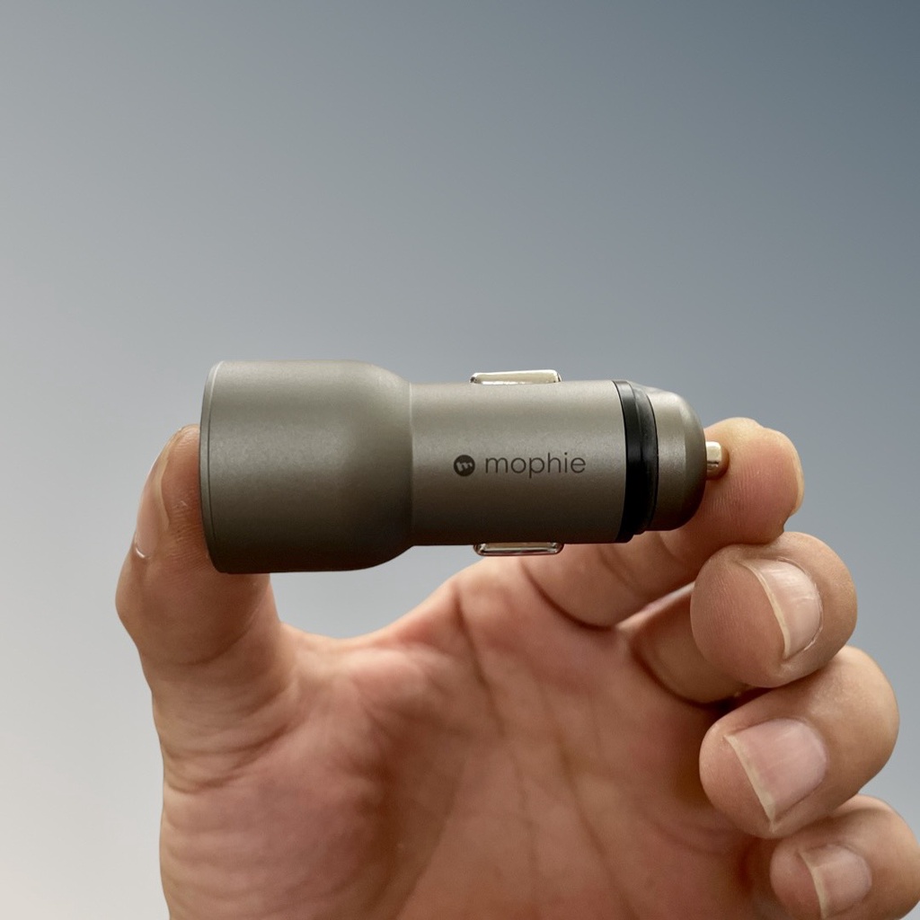 Sạc Ô Tô 38W 2 Cổng Mophie - PD 3.0 20W - QC 3.0 18W - Aluminum - Hàng Chính Hãng - Mới 100%