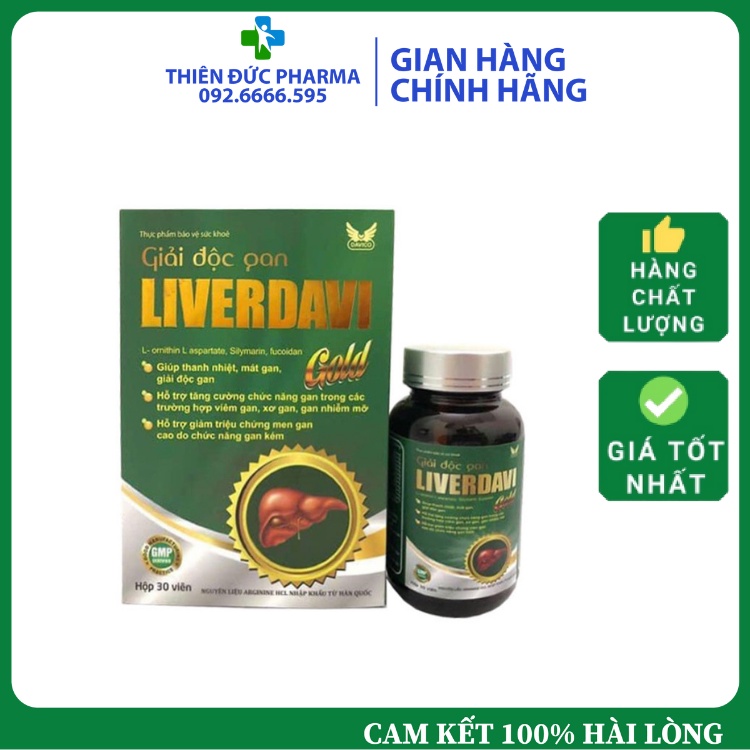 Giải Độc Gan Liverdavi Gold, Hỗ Trợ Giúp Thanh Nhiệt, Mát Gan, Giải Độc Gan, Tăng Cường Chức Năng Gan
