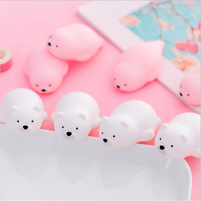 Đồ Chơi Bóp Phát Ra Âm Thanh Hình Gấu Trắng Ttd267 Dễ Thương