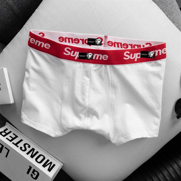 Quần Boxer Supreme Trắng - Đỏ