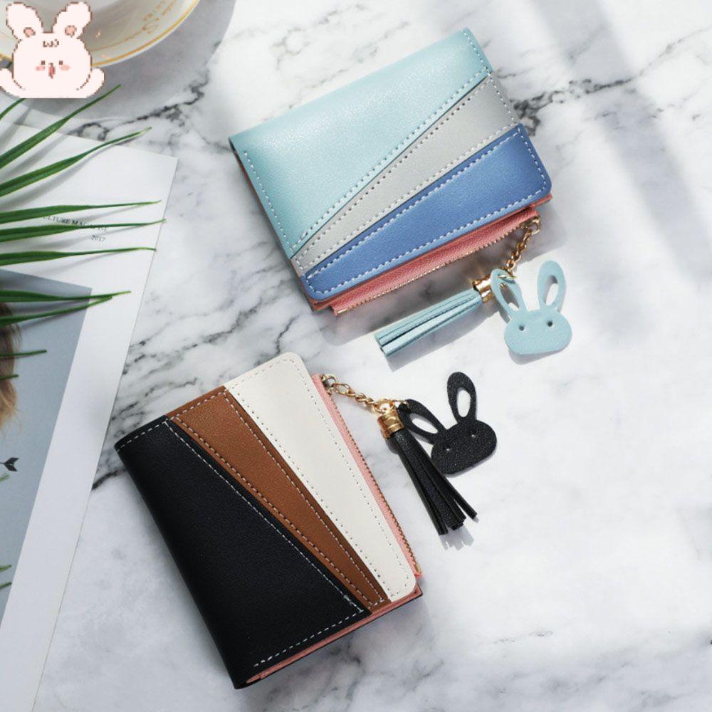 Ví Da PU Dáng Ngắn Đựng Thẻ Tiện Dụng Cho Nữ