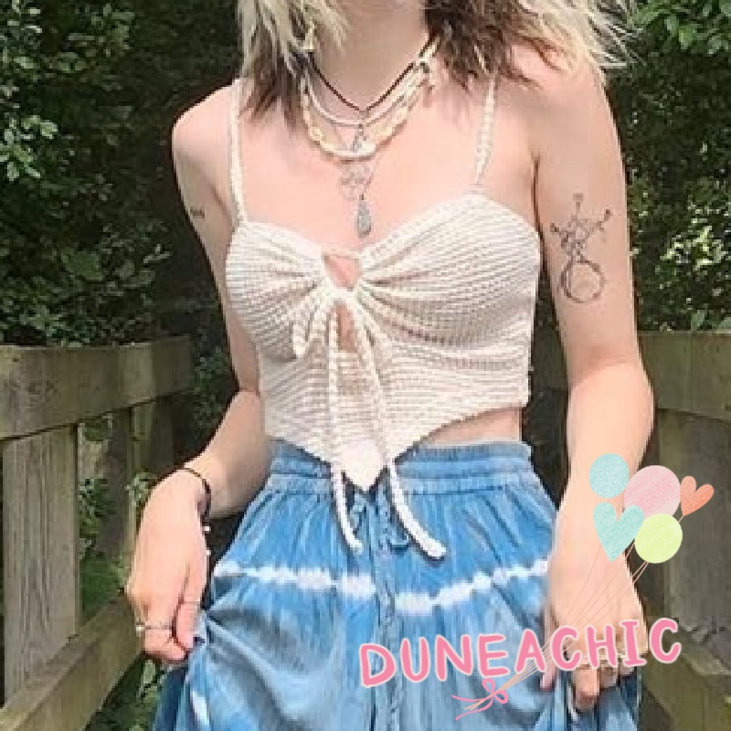 Áo Tank Top Dệt Kim Hở Lưng Gợi Cảm Cho Nữ