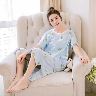 áo nữ đồ bộ pyjama Đồ mặc nhà pijama Set Đồ Ngủ Vải Phi Bóng Phong Cách Hàn Quốc Quyến Rũ Cho Nữ đồ ngủ nữ tiểu thư dễ thương lụa sexy cute bigsize dài tay hai 2 dây