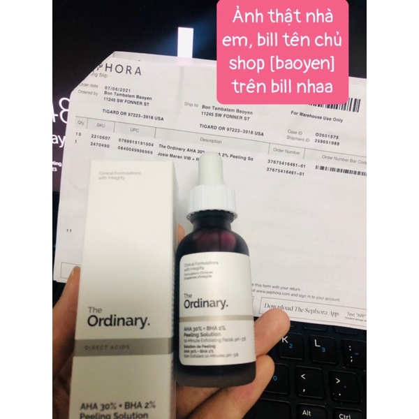 Serum The Ordinary AHA 30% + BHA 2% Peeling Solution 30ml
