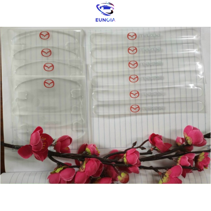 [MAZDA] Bộ 10 Miếng Dán Silicon Chống Xước Hõm Cửa, Tay Nắm Cửa , Gương Ô Tô Xe Hơi Có Logo Hãng Xe Mazda